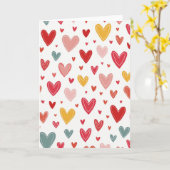 Cute Hearts Love Wenskaart Kaart (Gele Bloem)