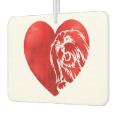Cute Hearts Maltese Dog Puppy Lover Valentijnsdag Luchtverfrisser (Links)