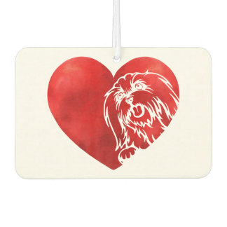 Cute Hearts Maltese Dog Puppy Lover Valentijnsdag Luchtverfrisser