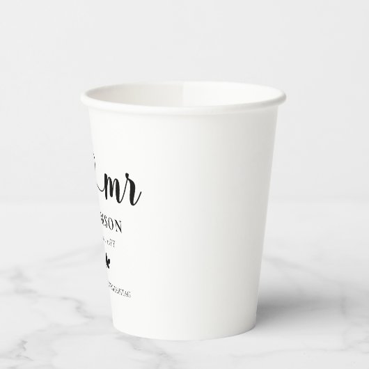Cute Hearts Mr & Mr Gay Wedding Papieren Bekers (Links)