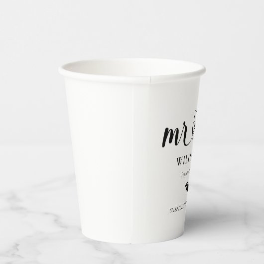 Cute Hearts Mr & Mr Gay Wedding Papieren Bekers (Rechts)