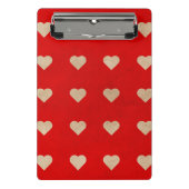 Cute Hearts on Red Background iPhone / iPad case Mini Klembord (Voorkant)
