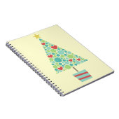 Cute hearts pastel moderne kerstboom notitieboek (Rechterzijde)