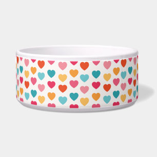 Cute hearts pet bowl voerbakje