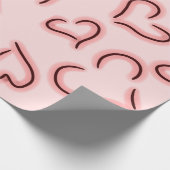 Cute Hearts Red Cadeaupapier (Hoek)
