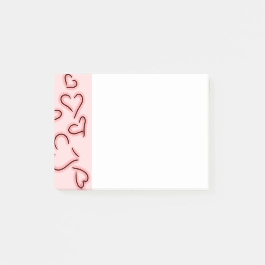 Cute Hearts Red Post-it® Notes (Voorkant)
