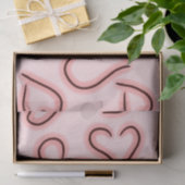 Cute Hearts Red Tissuepapier (Geschenk)