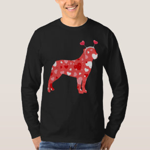 Cute Hearts Rottweiler Dog Puppy Lover T-shirt