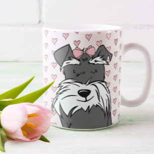 Cute Hearts Schnauzer Koffiemok