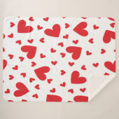 Cute Hearts Sherpa Deken (Voorkant (horizontaal))