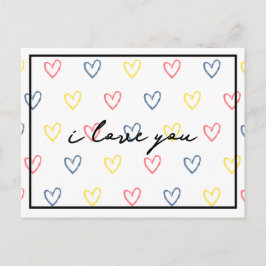 Cute Hearts Stijl 1 Briefkaart