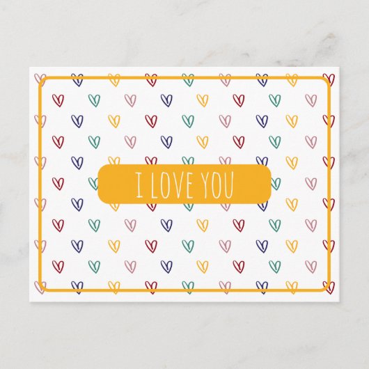 Cute Hearts Stijl 2 Briefkaart (Voorkant)