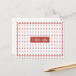 Cute Hearts Stijl 3 Briefkaart