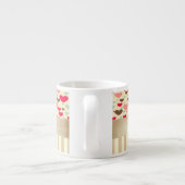 Cute Hearts Strepen en Strik Espresso Kop (Achterkant)