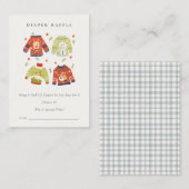 Cute Hearts Ugly Sweater Diaper Raffle Baby shower Informatiekaartje (Voorkant / Achterkant)