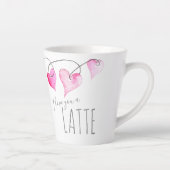Cute Hearts Valentijnsdag Gift Coffee Lover Latte Mok (Rechts)