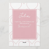 Cute Hearts Valentine's Bridesmaid Proposal Card Kaart (Achterkant)