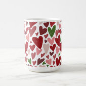 Cute hearts valentine's day Mug Magische Mok (Midden)