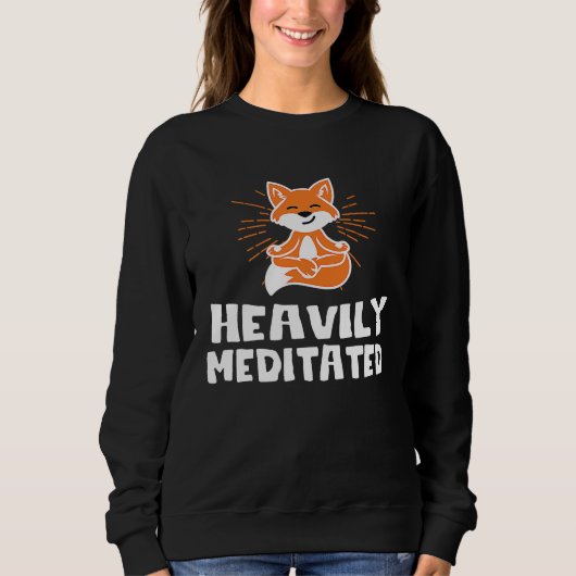 Cute Heavily Fox Meditated Yoga Fox Yoga Instructo Trui (Voorkant)