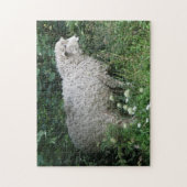 Cute Hebzuchtige Schaap Eet Puzzel Legpuzzel (Verticaal)