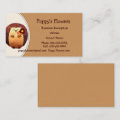 Cute Hedégel Animal Flower Florist Planten Visitekaartje (Voorkant / Achterkant)