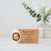 Cute Hedégel Animal Flower Florist Planten Visitekaartje (Staand voorkant)