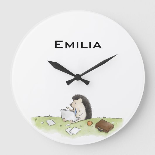 Cute Hedegel Animal met computerkleur Grote Klok (Voorkant)