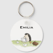 Cute Hedegel Animal met computerkleur Sleutelhanger (Voorkant)