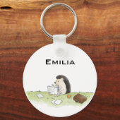 Cute Hedegel Animal met computerkleur Sleutelhanger (Voorkant)