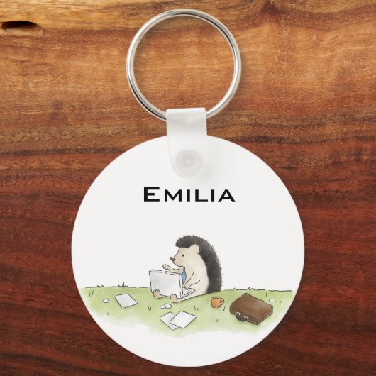 Cute Hedegel Animal met computerkleur Sleutelhanger (Voorkant)