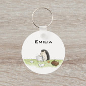 Cute Hedegel Animal met computerkleur Sleutelhanger
