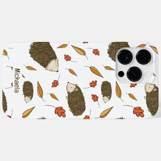 Cute Hedégel Autumn Leaves Pattern Case-Mate iPhone Case (Achterkant (horizontaal))