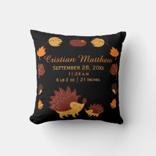 Cute Hedegel Birth Record New Baby Personalized Kussen