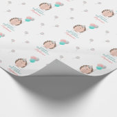 Cute Hedégel Birthday Cadeaupapier (Hoek)