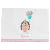 Cute Hedégel Birthday Large Cadeautasje (Achterkant)