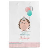 Cute Hedégel Birthday Medium Cadeauzakje (Voorkant)