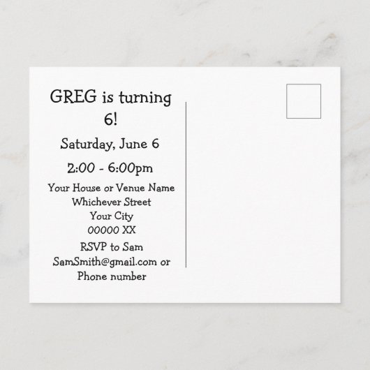 Cute Hedégel Birthday Party Uitnodiging Briefkaart (Achterkant)