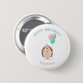 Cute Hedégel Birthday Ronde Button 5,7 Cm (Voorkant /achterkant)