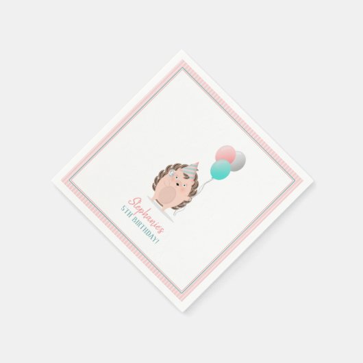 Cute Hedégel Birthday Servetten (Hoek)