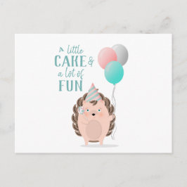 Cute Hedégel Birthday Uitnodiging Briefkaart