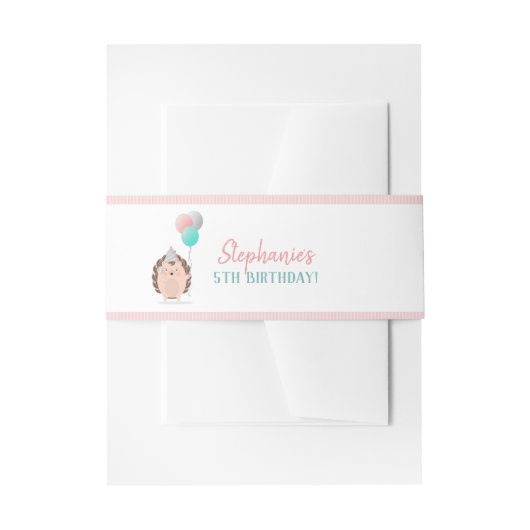 Cute Hedégel Birthday Uitnodigingen Wikkel (Voorkant Voorbeeld)