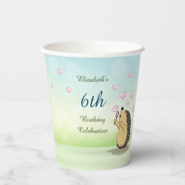 Cute Hedégel Cherry Blossom Papieren Bekers