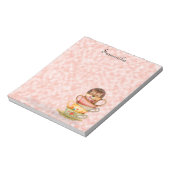 Cute Hedegel Colorful Teacups Notitieblok (Linkerzijde)