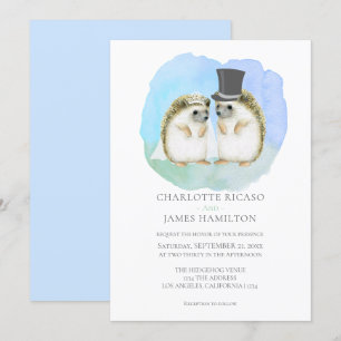 Cute Hedegel Couple Wedding Personalized Kaart