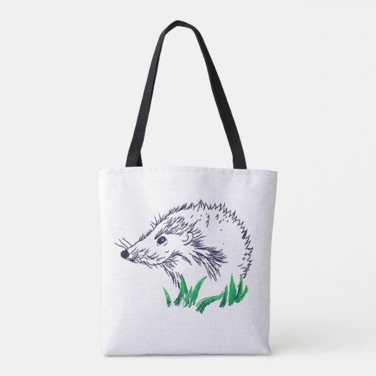 Cute Hedegel Drawing Canvas tas (Achterkant)