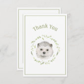 Cute Hedégel Eenvoudige dank je creditcard Bedankkaart (Voorkant / Achterkant)