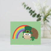 Cute Hedégel g Leprechaun Briefkaart (Staand voorkant)