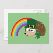 Cute Hedégel g Leprechaun Briefkaart (Voorkant / Achterkant)