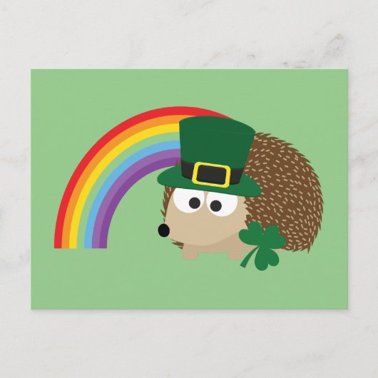 Cute Hedégel g Leprechaun Briefkaart (Voorkant)