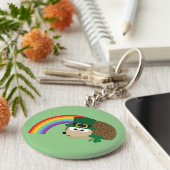Cute Hedégel g Leprechaun Sleutelhanger (Zijkant)